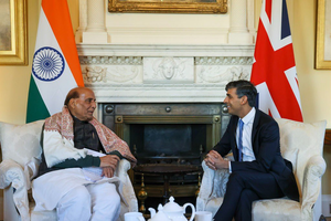 Rajnath Singh calls on Sunak during UK visit, both discuss enhancing defence ties