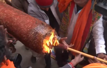 108-foot-long incense stick lit at Ayodhya