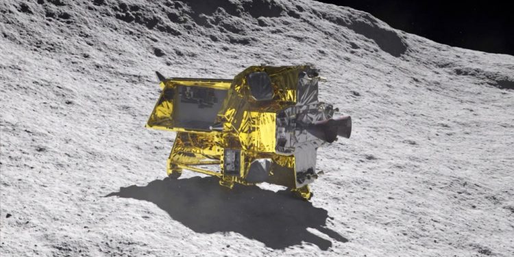 Japan's lunar probe SLIM (Smart Lander for Investigating the Moon) moon landing