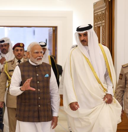 Narendra Modi - Sheikh Tamim bin Hamad Al-Thani