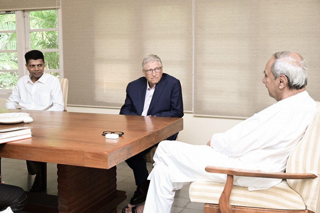 Odisha CM Naveen Patnaik and Bill Gates