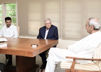 Odisha CM Naveen Patnaik and Bill Gates