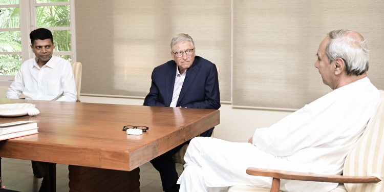 Odisha CM Naveen Patnaik and Bill Gates