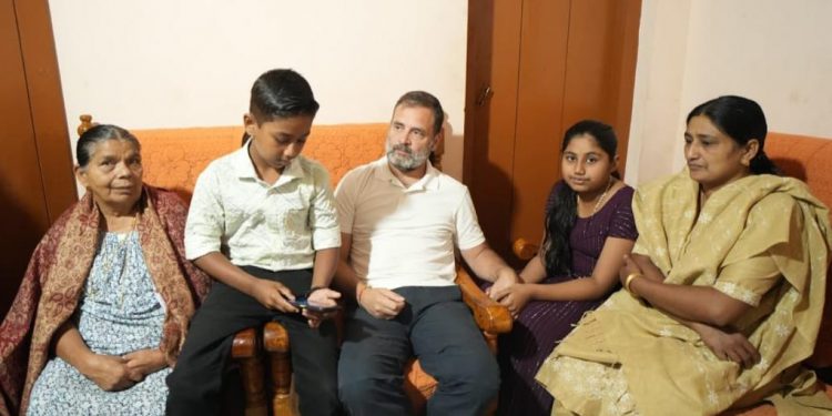 Rahul Gandhi visits Wayanad; meets families of elephant attacks victims