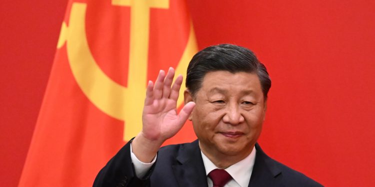 Chinese President Xi Jinping at the Great Hall of the People in Beijing, Oct. 23, 2022. Photo by AFP