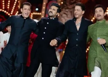 Anant Ambani-Radhika's pre-wedding bash_Khan trio dances to 'Naatu Naatu', SRK chants Jai Shri Ram
