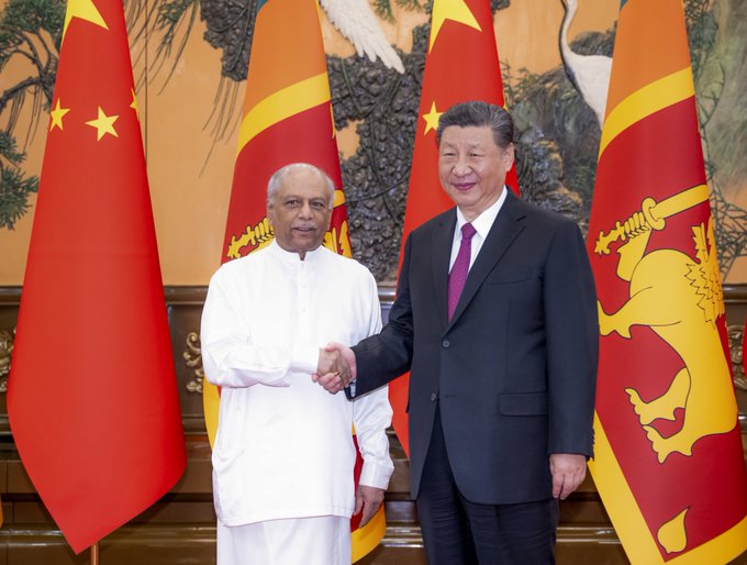 Sri Lankan PM Gunawardena meets Chinese President Xi Jinping