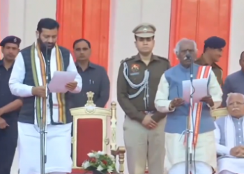 Nayab Saini sworn in as Haryana chief minister, five others take oath as ministers
