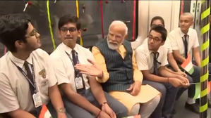 PM Modi takes ride on India’s first underwater metro line in Kolkata with schoolchildren