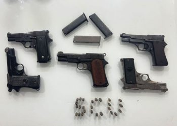 Police arrest two arm dealers, seize 5 pistols