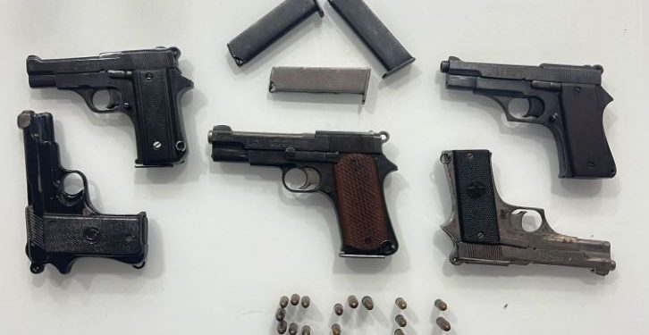 Police arrest two arm dealers, seize 5 pistols