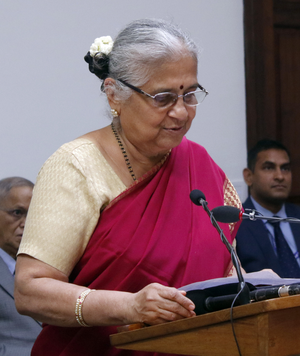 Sudha Murty takes oath as RS MP