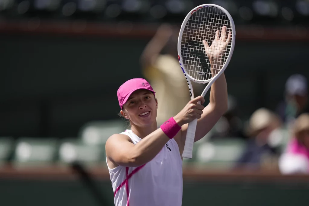 Top-ranked Swiatek wins rematch with Noskova at Indian Wells after losing to her at Australian Open