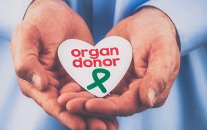 A female farmer signs up for organ donation.