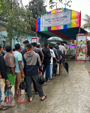 Arunachal Pradesh: Over 5% turnout in first two hours of voting, rain disrupts polling