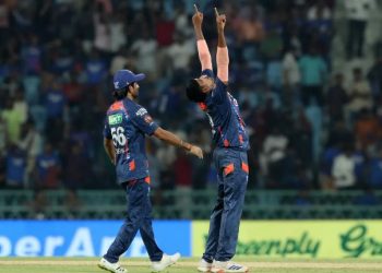 Stoinis, Thakur shine as LSG beat GT by 33 runs Lucknow: All-rounder Marcus Stoinis' fine half-century was complimented brilliantly by pacer Yash Thakur's fifer as they guided Lucknow Super Giants to a comfortable 33-run win over Gujarat Titans in their IPL 2024 match here Sunday. Opting to bat, LSG rode on Stoinis' 58 off 43 balls and his 73-run stand off 62 balls with skipper KL Rahul (33 off 31) for the third wicket to score 163 for 5. Nicholas Pooran made 32 off 22 balls to give the LSG innings the final flourish. It was a torrid chase for GT with Thakur (5/30) and Krunal Pandya (3/11) sharing eight wickets between them, and they were bowled out for 130 in 18.5 overs. Opener B Sai Sudharsan (31 off 23) opened up his arms in the second over and struck Naveen-ul-Haq for two boundaries in the second over. Sudharsan was at his attacking best as he caressed pace sensation Mayank Yadav past mid-off off his first delivery. He followed that up with another four through midwicket. If that was not enough GT skipper Shubman Gill (19) struck another four to end Mayank's over that yielded 13 runs. Mayank, who impressed all with bowling 150 kmph thunderbolts consistently in the last two games, couldn't even reach 140 kmph tonight and left the field with a side strain after his first over. He did not return to the field thereafter. Gill, however, didn't last long as he was cleaned up by Thakur in the sixth over. While Sudharsan held one end, wickets kept tumbling at the other end in the form of Kane Williamson, who hit a tossed up delivery from Ravi Bishnot straight back to the spinner. Krunal struck twin blows in the ninth over to peg back LSG's chase. He first ended Sudharsan's entertaining knock as the batter top-edged one to Bishnoi at deep mid-wicket and then three balls later accounted for BR Sharath as LSG slumped to 61 for 4. Krunal continued to trouble LSG as Darshan Nalkande became his next victim, caught by Thakur at short-fine leg as he went for a big shot. Vijay Shankar made a run-ball 17 but it was not enough as GT simply couldn't forge substantial partnerships to win the match. Tewatia (30 off 25) also played a good hand but it came too late. Earlier, it was an eventful first over from Umesh Yadav (2/22) as, after being dispatched over deep backward square leg boundary by in-form Quinton de Kock in the second ball of the innings, he got his man a ball later. De Kock went for a similar shot to get an outside edge and Noor Ahmad took a smart catch at the third man. In the first ball of his next over, Umesh was pulled by Devdutt Padikkal to square leg fence but the pacer got his revenge inducing an outside edge from the left-hander and Shankar made no mistake at slip as GT slid to 18 for 2 after three overs. Rahul, however, went about his business in a quiet fashion, plucking three boundaries off Spencer Johnson with delightful strokes through the square and straight down the ground to pick up 13 runs off the fourth over. Rahul found an able ally in Stoinis as they played cautiously, dispatching bad deliveries to the fence and stabilised LSG's innings. Rahul was in good touch but just when he looked to spice up the run-rate, the right-hander perished. The right-hander went for a huge heave down the ground off Nalkande, but mistimed the hit and Tewatia took a fine catch at long-on in the 13th over. Stoinis got a reprieve on 43 and the Australian cashed in on the chance with both hands, clobbering Nalkande over his head for a maximum and in the process brought up his fifty in 40 balls. Stoinis then cleared Nalkande over wide long on for another six but the young bowler had the last laugh as he got his man in the next ball, caught by wicket-keeper Sharath as the batter went for another maximum. Pooran's cameo took LSG to a par total. PTI IPL, LSG, GT
