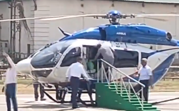 Mamata Banerjee loses balance while boarding helicopter