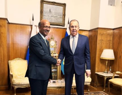 New Indian envoy meets Russian Foreign Minister Sergey Lavrov; discusses high-level bilateral exchanges