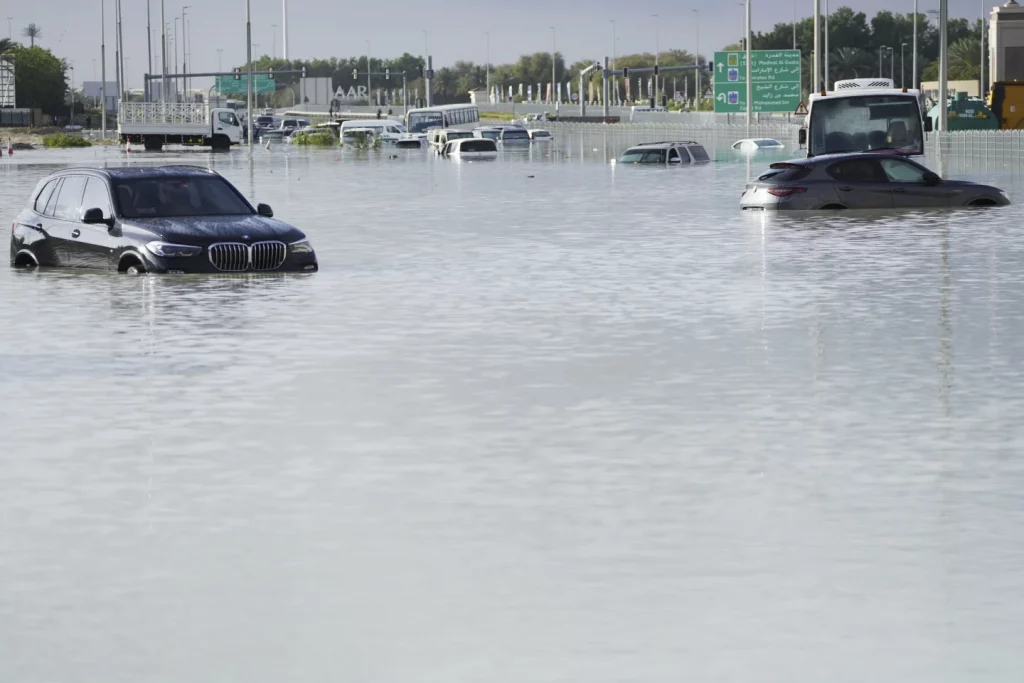Storm dumps heaviest rain ever recorded in desert nation of UAE; roads, Dubai's airport flooded