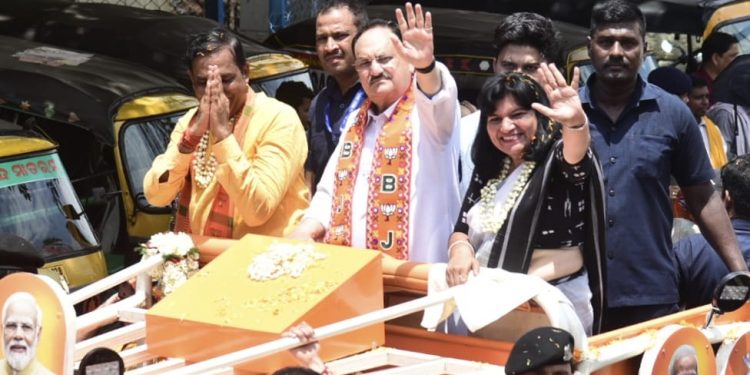 People of Odisha have decided to give rest to Naveen Patnaik: Nadda at Bhubaneswar roadshow