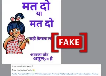 Screenshot of post showing the ad by Amul on 2024 Indian general elections. (Source: X/Modified by Logically Facts)