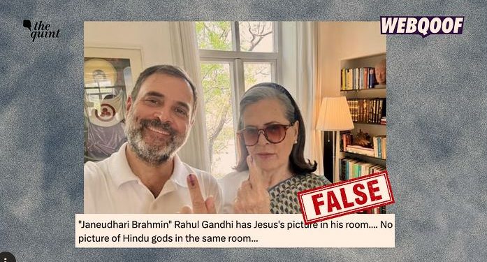 Fact-Check_Photo Behind Rahul and Sonia Gandhi Does Not Show Jesus Christ