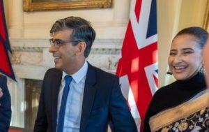 Manisha Koirala meets UK PM Rishi Sunak