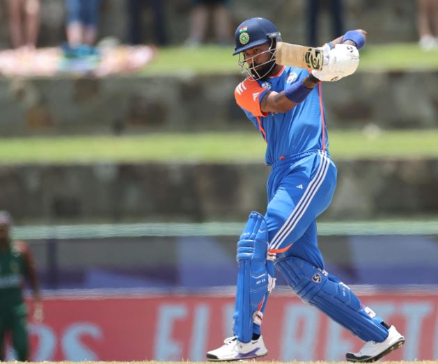 T20 World Cup Pandya fifty drives India to strong 1965 against Bangladesh