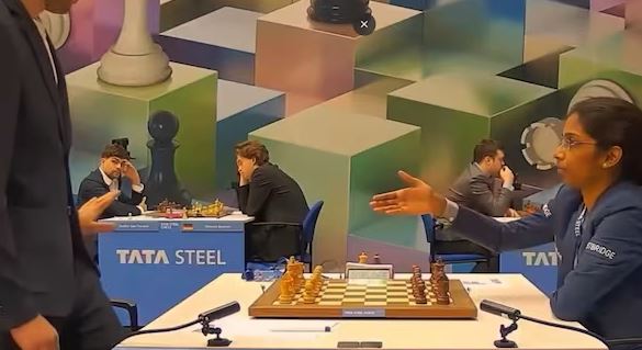 Controversy at Tata Steel Chess Tournament as Grandmaster Nodirbek Yakubboev Refuses to Shake Hands with Indian GM