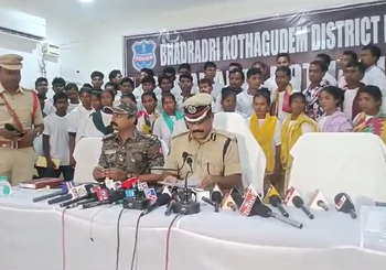 60 Maoists surrender before police in Telangana's Bhadradri Kothagudem district
