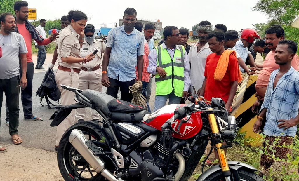 Speeding biker dies after 20-foot plunge