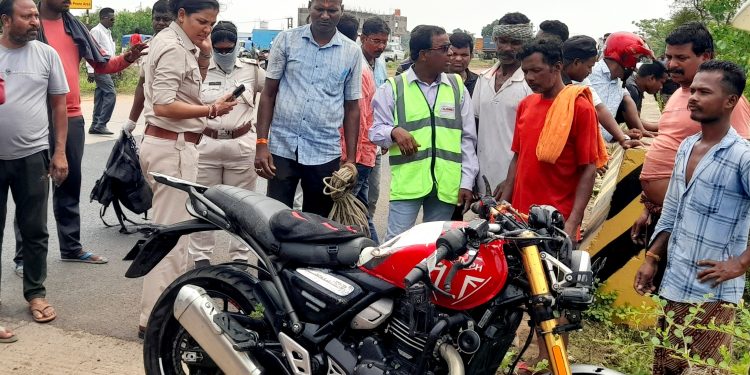 Speeding biker dies after 20-foot plunge
