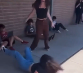 Watch viral video: Young lady wreaks havoc on girl as she calls her ‘W-word’
