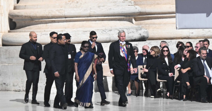 President Murmu attends funeral Mass of Pope Francis