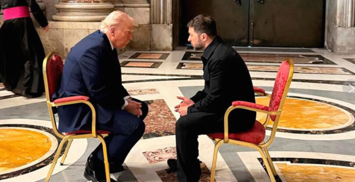 Trump, Zelenskyy meet briefly at Vatican to discuss Russia-Ukraine war