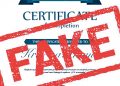 Fake certificate