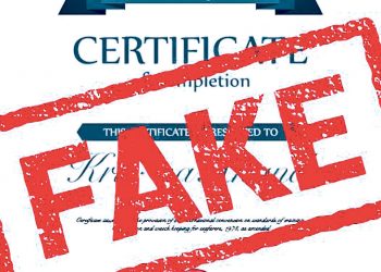 Fake certificate