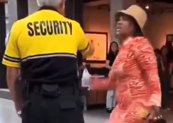 Watch viral video: ‘Don’t touch me!’; woman yells after hitting elderly security guard