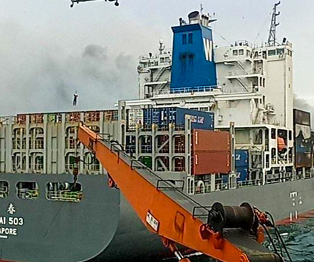 Fire largely contained on Singapore-flagged vessel: ICG