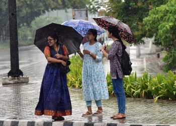 Pre- monsoon rain at Bhubaneswar on Friday