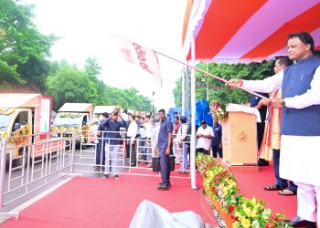 On BJP govt's first anniversary, Odisha CM flags off vehicles to aware people of welfare schemes