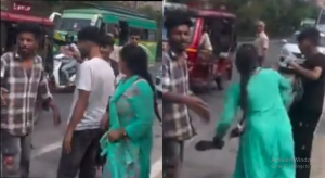 viral video, Thief tries to actsmart; Indian lady Hulk drum