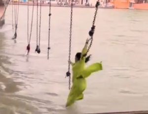 Viral video: Woman’s reel stunt goes horribly wrong, gets swept away in river
