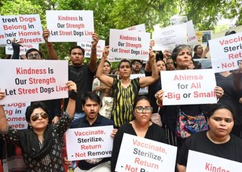 Animal rights activists assemble at Jantar Mantar ahead of SC ruling