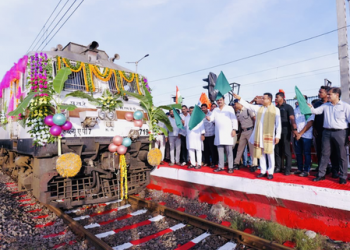 BJP MP Sambit Patra flags off Puri-Lalgarh Express extension to Sri Ganganagar
