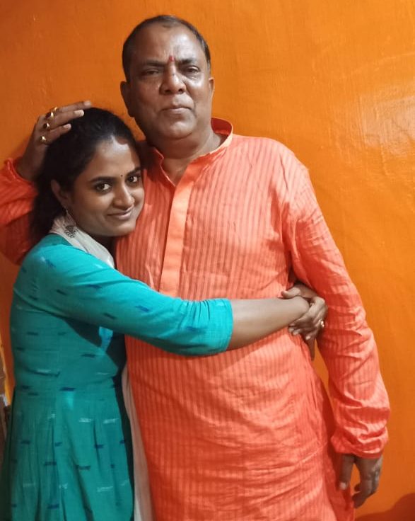 Sonalli Sharmishtha Mohanty with dad
