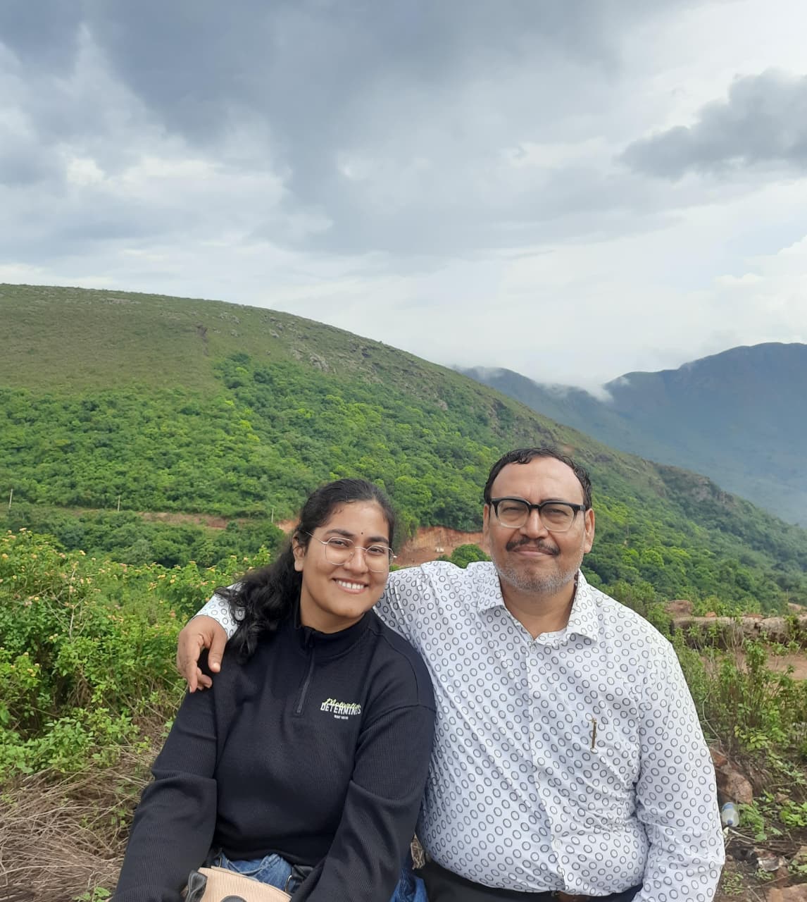 Anandita Mishra with dad