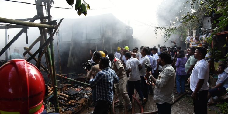 Massive fire guts 20 shops in Bhubaneswar's Unit-1 market