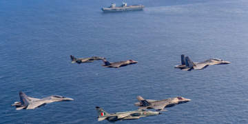 Indian Air Force, UK Royal Navy conduct joint exercise over Indian Ocean