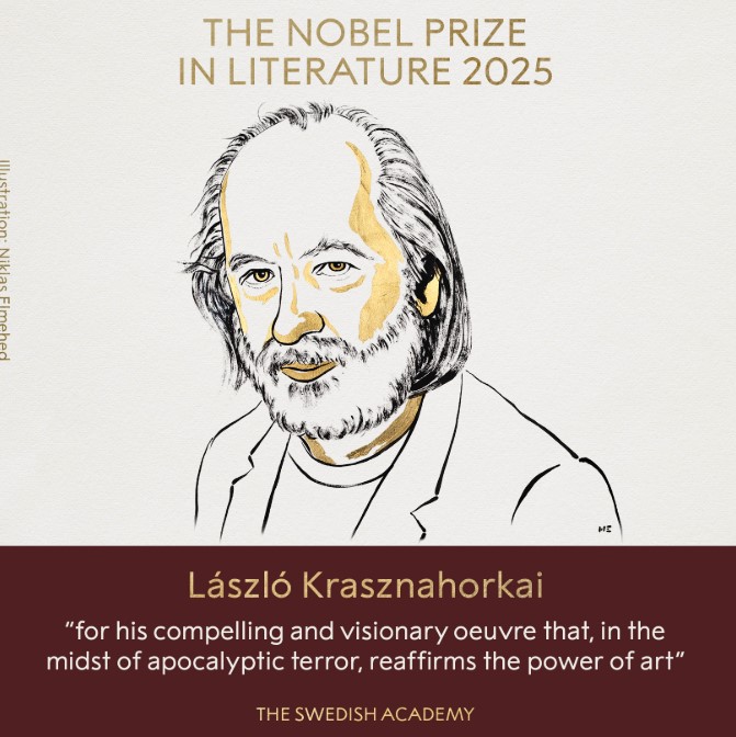 Nobel Prize in literature goes to Hungarian writer Laszlo Krasznahorkai